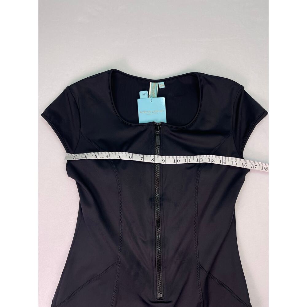 NWT Robyn Lawley Bond-Eye Scuba Style Zip Front One Piece Swimsuit Black US 14 - Picture 10 of 13